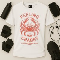 Feeling Crabby Chesapeake Vintage Beach Summer Bay Crab Boat Performance Shirt