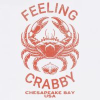 Feeling Crabby Chesapeake Vintage Beach Summer Bay Crab Boat Sweatshirt