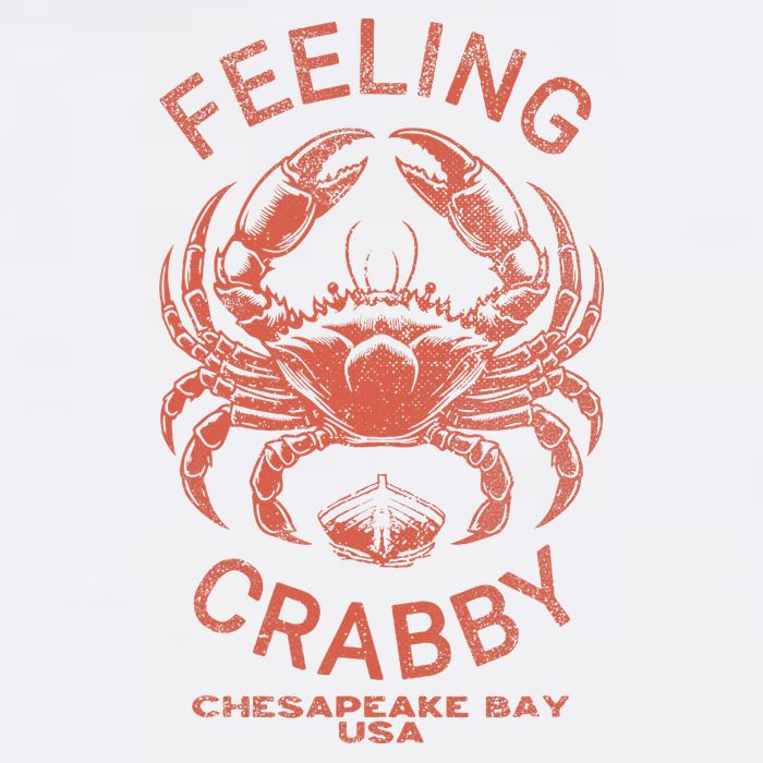 Feeling Crabby Chesapeake Vintage Beach Summer Bay Crab Boat Sweatshirt