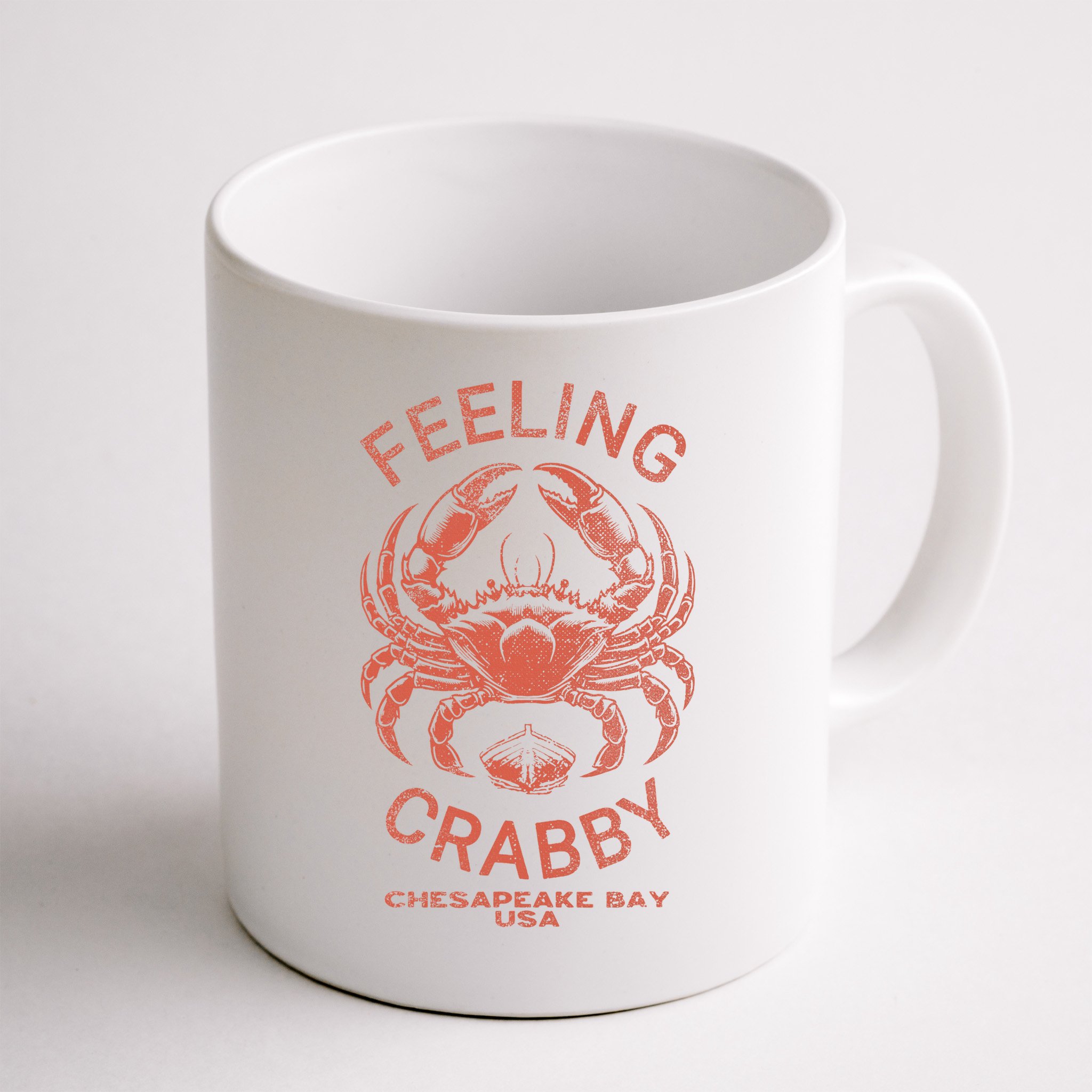 Feeling Crabby Chesapeake Vintage Beach Summer Bay Crab Boat Mug