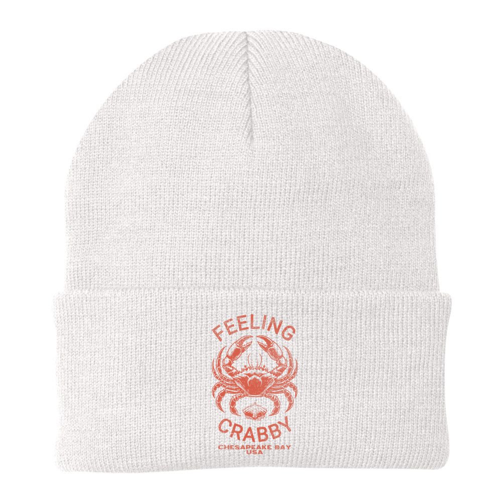 Feeling Crabby Chesapeake Vintage Beach Summer Bay Crab Boat Beanie