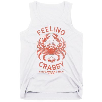 Feeling Crabby Chesapeake Vintage Beach Summer Bay Crab Boat Tank Top