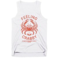 Feeling Crabby Chesapeake Vintage Beach Summer Bay Crab Boat Tank Top