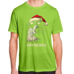 Funny Christmas Capy Holidays Xmas Capybara Gift Adult ChromaSoft Performance T-Shirt