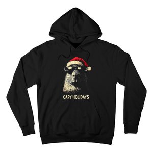 Funny Christmas Capy Holidays Xmas Capybara Gift Hoodie