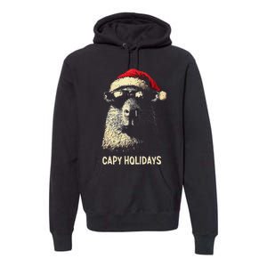 Funny Christmas Capy Holidays Xmas Capybara Gift Premium Hoodie