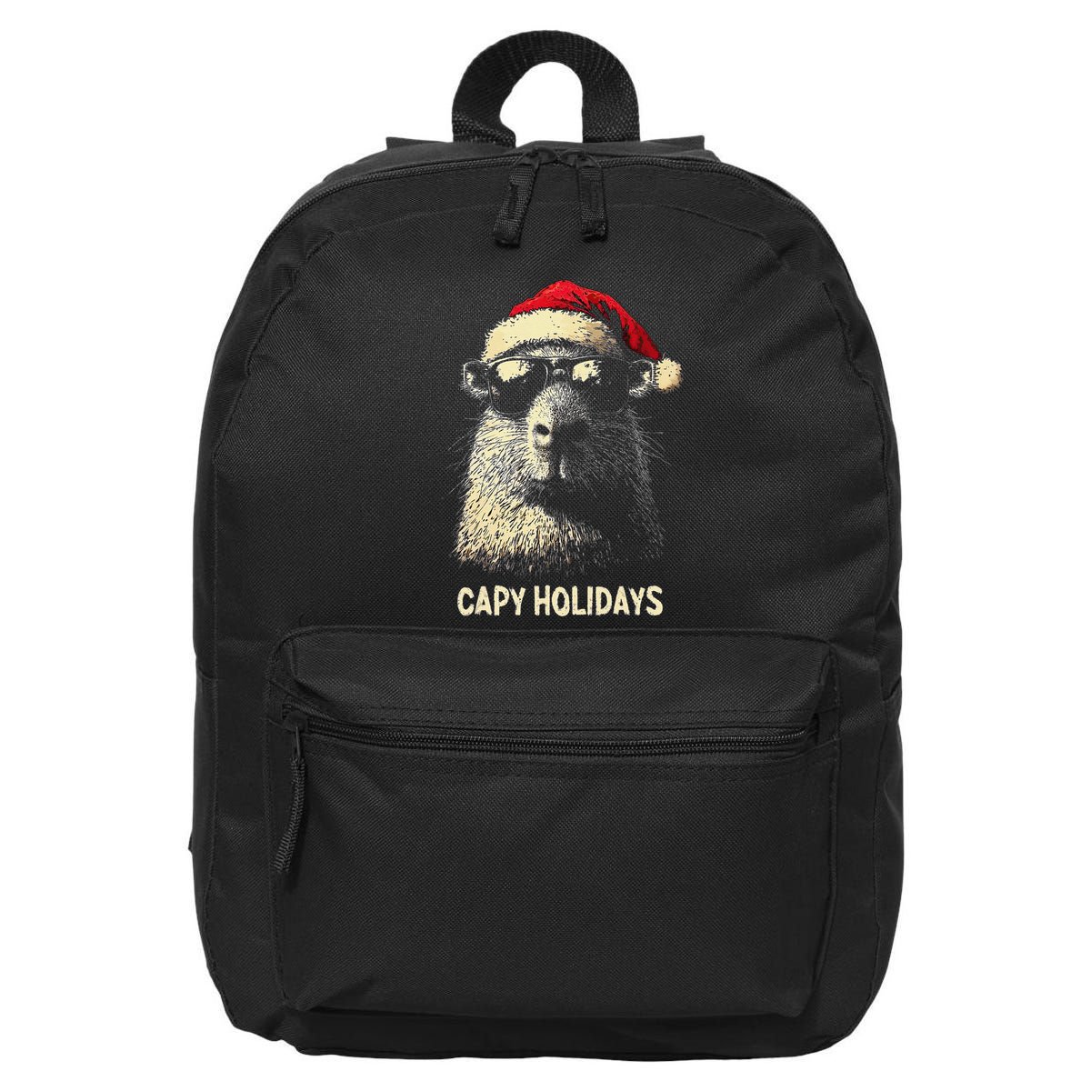 Funny Christmas Capy Holidays Xmas Capybara Gift 16 in Basic Backpack