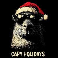 Funny Christmas Capy Holidays Xmas Capybara Gift 16 in Basic Backpack