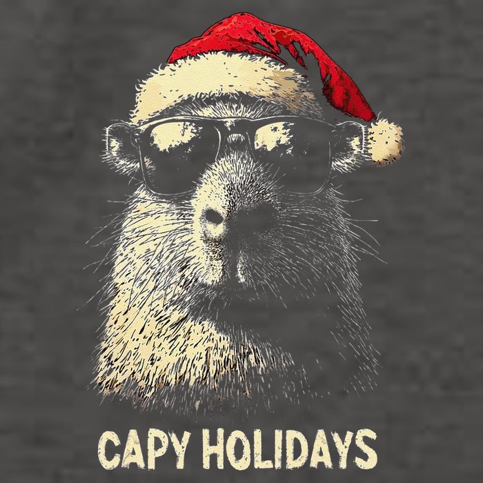 Funny Christmas Capy Holidays Xmas Capybara Gift Vector Backpack