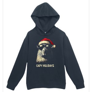 Funny Christmas Capy Holidays Xmas Capybara Gift Urban Pullover Hoodie