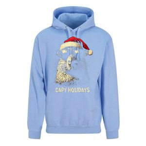 Funny Christmas Capy Holidays Xmas Capybara Gift Unisex Surf Hoodie