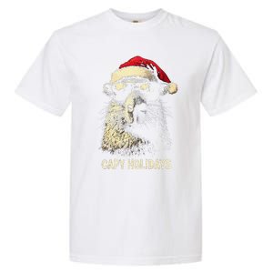 Funny Christmas Capy Holidays Xmas Capybara Gift Garment-Dyed Heavyweight T-Shirt