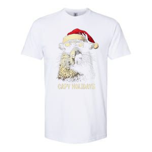 Funny Christmas Capy Holidays Xmas Capybara Gift Softstyle CVC T-Shirt