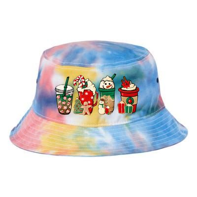 Funny Christmas Coffee Lover Cute Snowman Latte Xmas Holiday Tie Dye Newport Bucket Hat