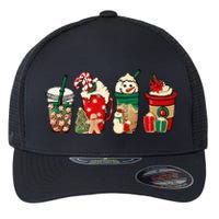 Funny Christmas Coffee Lover Cute Snowman Latte Xmas Holiday Flexfit Unipanel Trucker Cap