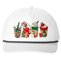 Funny Christmas Coffee Lover Cute Snowman Latte Xmas Holiday Snapback Five-Panel Rope Hat