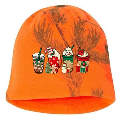 Funny Christmas Coffee Lover Cute Snowman Latte Xmas Holiday Kati - Camo Knit Beanie