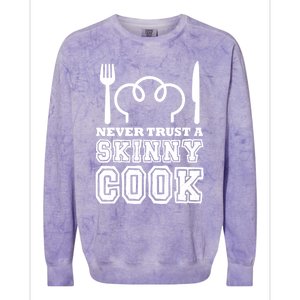 Funny Chef Culinary Cooking Chef Hat Hobby Skinny Cook Gift Colorblast Crewneck Sweatshirt