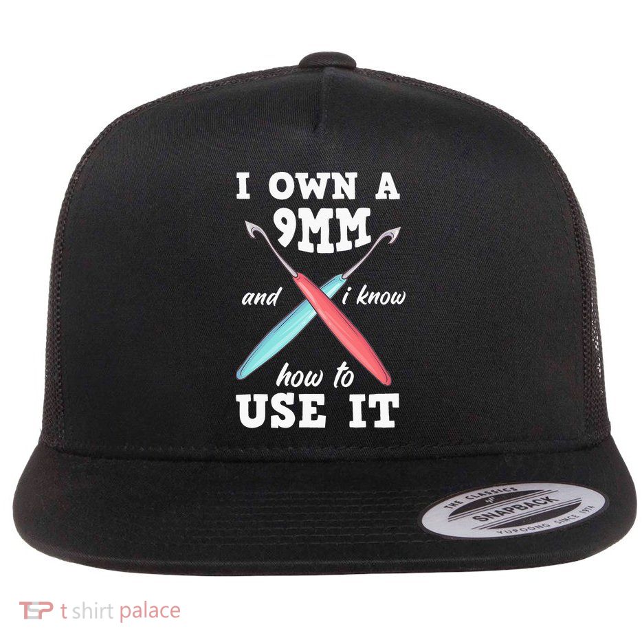 Funny Crocheting Crochet Flatbill Hat