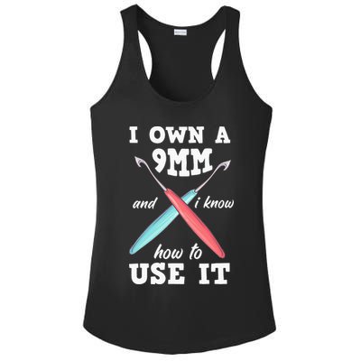 Funny Crocheting Crochet Ladies PosiCharge Competitor Racerback Tank