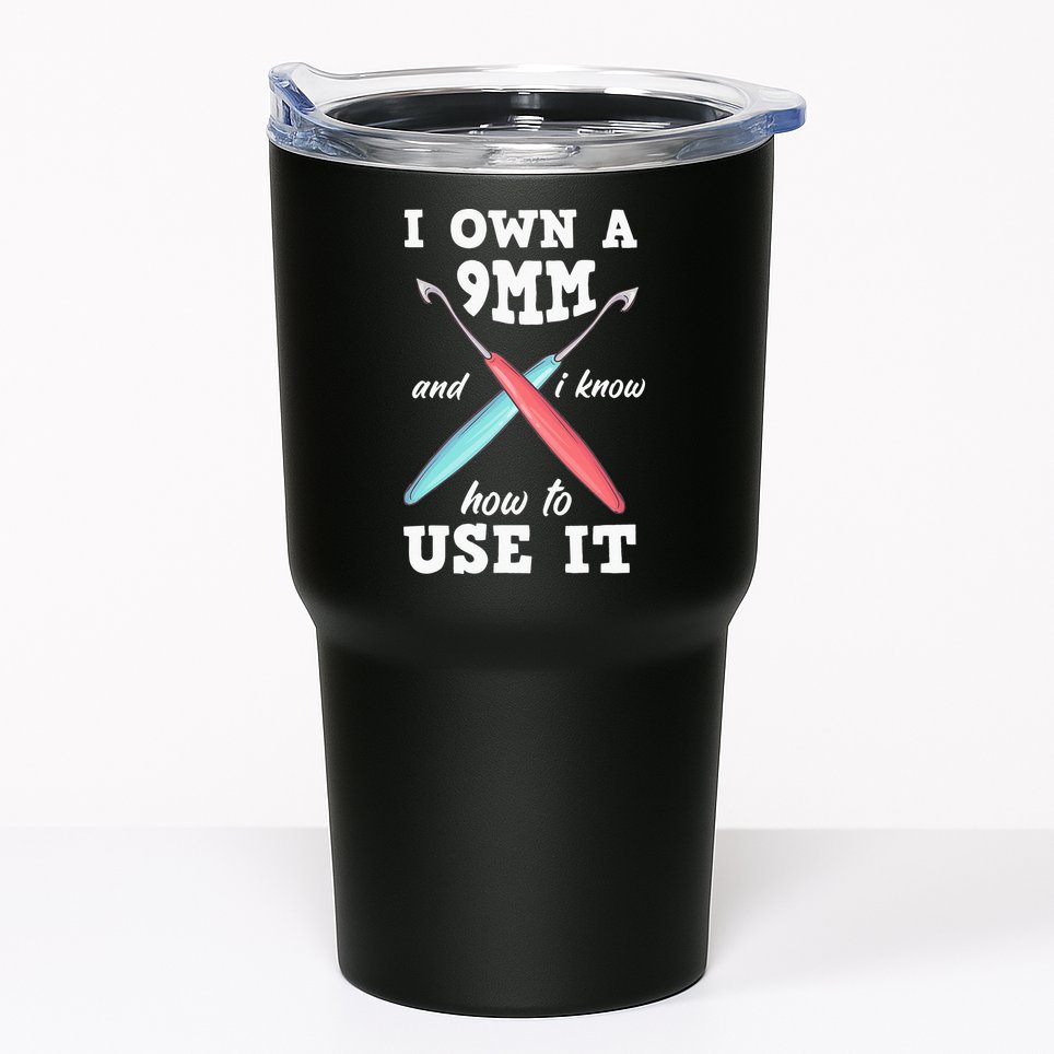 Funny Crocheting Crochet Tumbler
