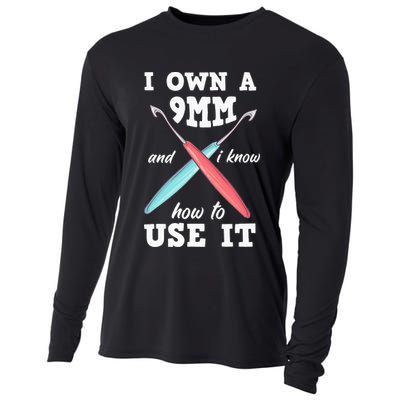 Funny Crocheting Crochet Cooling Performance Long Sleeve Crew