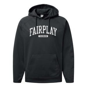 Fairplay Colorado Co Js03 College University Style Performance Fleece Hoodie