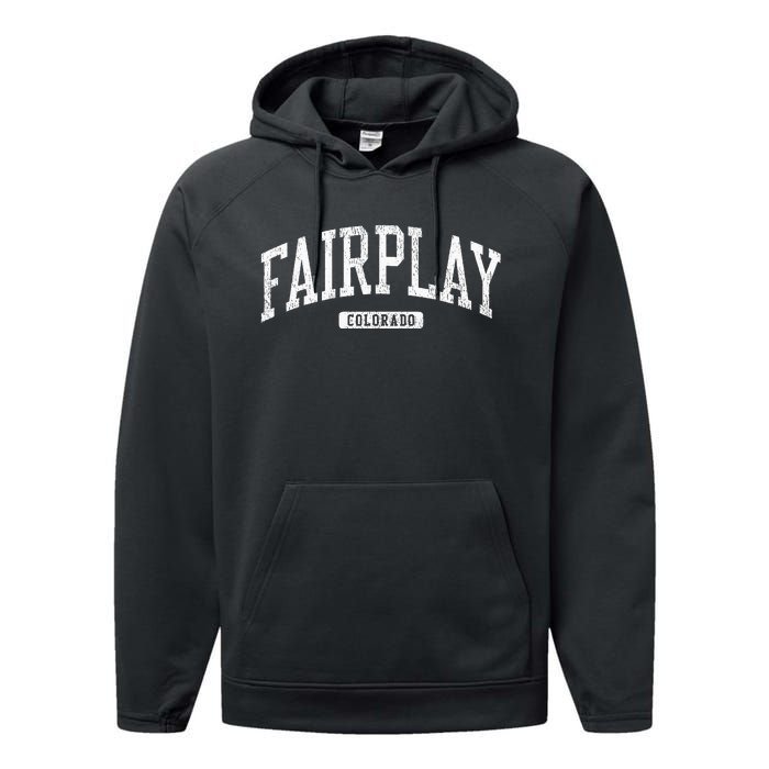 Fairplay Colorado Co Js03 College University Style Performance Fleece Hoodie