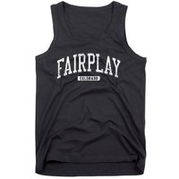 Fairplay Colorado Co Js03 College University Style Tank Top