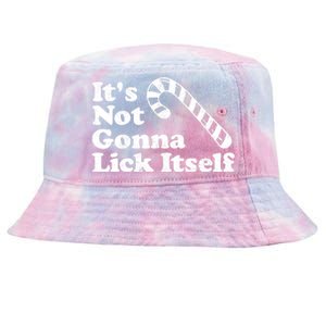 Funny Candy Cane Lick Itself Adult Christmas in July Gift Tie-Dyed Bucket Hat