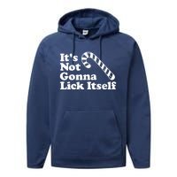 Funny Candy Cane Lick Itself Adult Christmas in July Gift Performance Fleece Hoodie