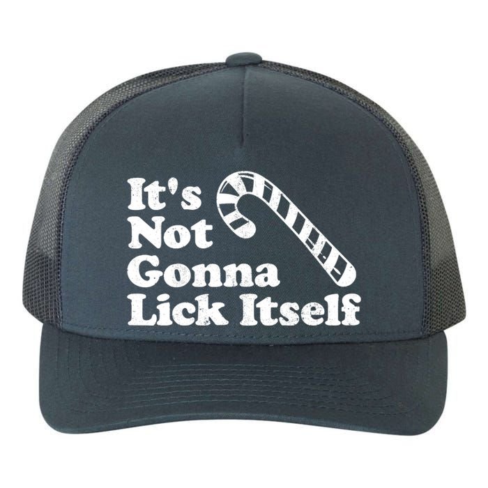 Funny Candy Cane Lick Itself Adult Christmas in July Gift Yupoong Adult 5-Panel Trucker Hat