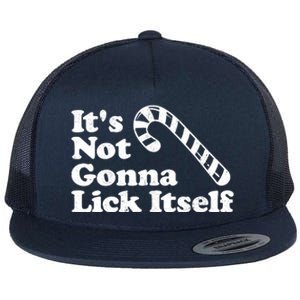 Funny Candy Cane Lick Itself Adult Christmas in July Gift Flat Bill Trucker Hat