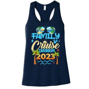 Family Cruise Caribbean Happy Summer Matching Vacation Happy Women's Racerback Tank