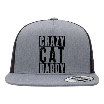 Funny Crazy Cat Daddy Gift, Proud Cat Lover Graphic Flat Bill Trucker Hat