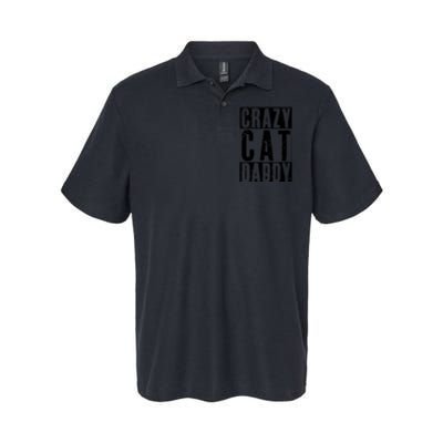 Funny Crazy Cat Daddy Gift, Proud Cat Lover Graphic Softstyle Adult Sport Polo