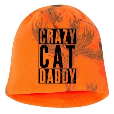 Funny Crazy Cat Daddy Gift, Proud Cat Lover Graphic Kati - Camo Knit Beanie