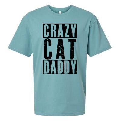 Funny Crazy Cat Daddy Gift, Proud Cat Lover Graphic Sueded Cloud Jersey T-Shirt