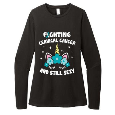 Fighting Cervical Cancer Still Sexy Cervical Cancer Warrior Cute Gift Womens CVC Long Sleeve Shirt