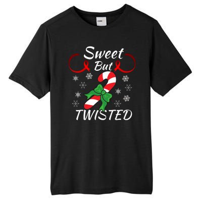 Funny Candy Cane Christmas Holiday Sweet But Twisted Funny Holiday Candy Design Tall Fusion ChromaSoft Performance T-Shirt