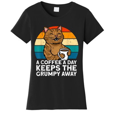 Funny Coffee, Coffee Lover, Cute Cat Women's T-Shirt