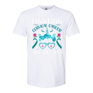 Fighting Cervical Cancer Still Sexy Cervical Cancer Warrior Gift Softstyle CVC T-Shirt