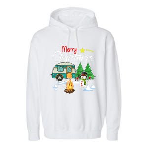 Funny Camper Christmas Merry Christmas Funny Christmas Great Gift Garment-Dyed Fleece Hoodie