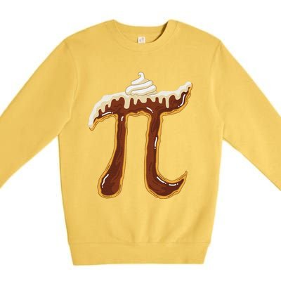 Funny Chocolate Cream Pie Pi Day Math Lover Foodie Premium Crewneck Sweatshirt