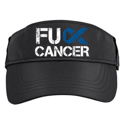 Fuck Cancer Colon Cancer Support Gift Adult Drive Performance Visor