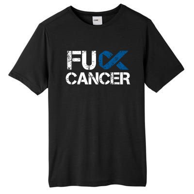 Fuck Cancer Colon Cancer Support Gift Tall Fusion ChromaSoft Performance T-Shirt