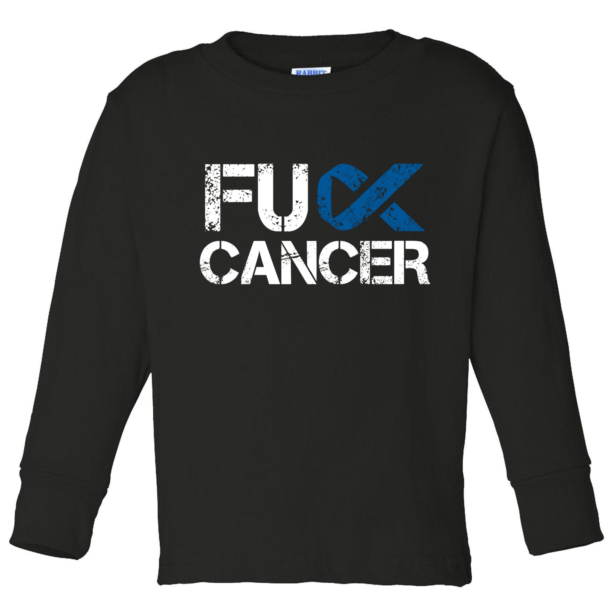 Fuck Cancer Colon Cancer Support Gift Toddler Long Sleeve Shirt