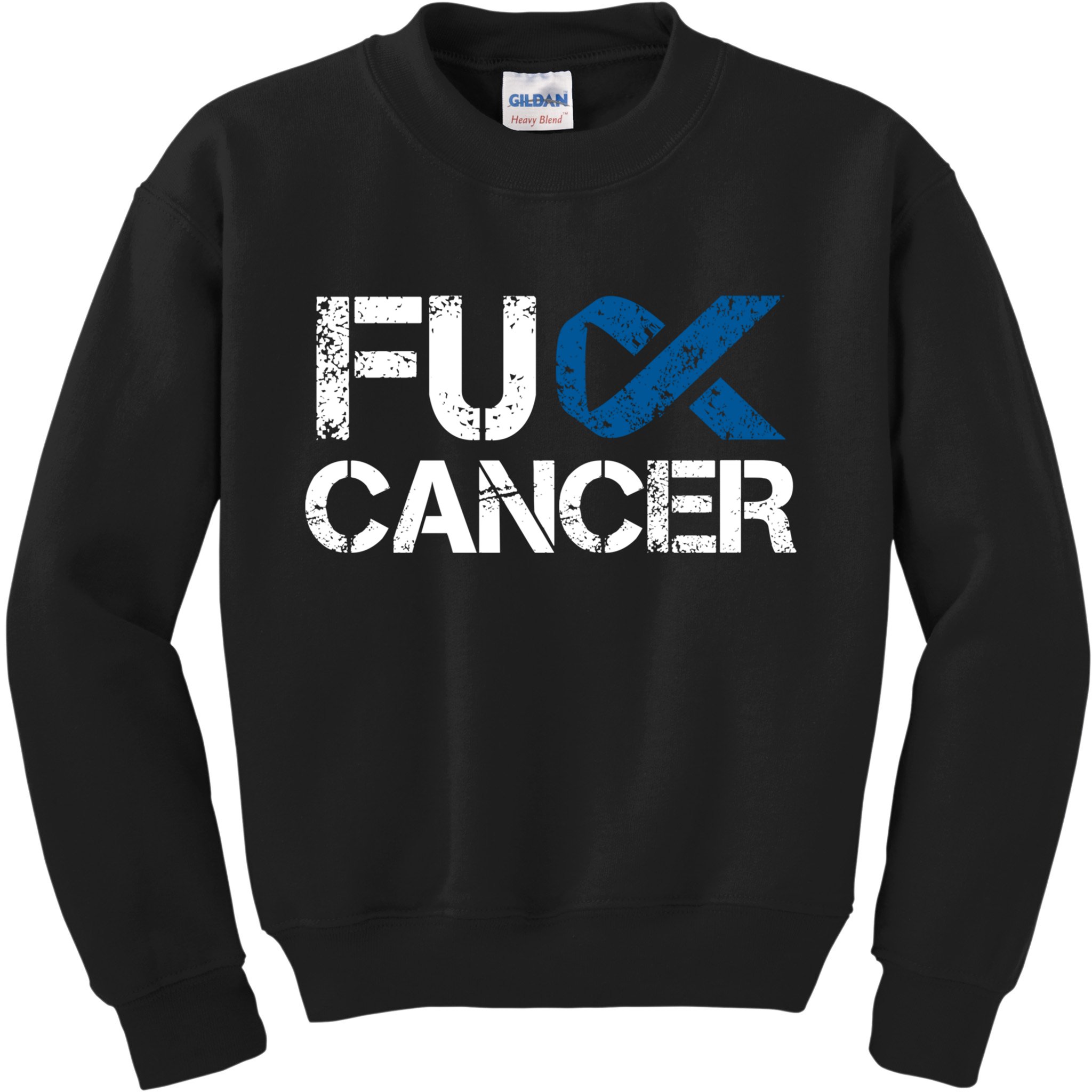 Fuck Cancer Colon Cancer Support Gift Kids Sweatshirt