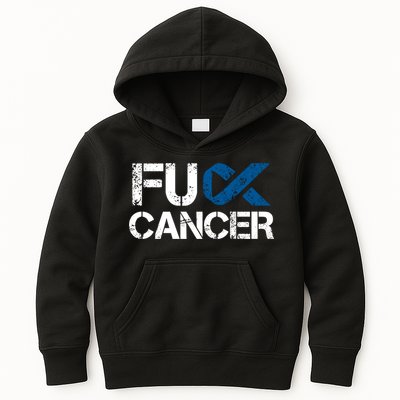 Fuck Cancer Colon Cancer Support Gift Kids Hoodie