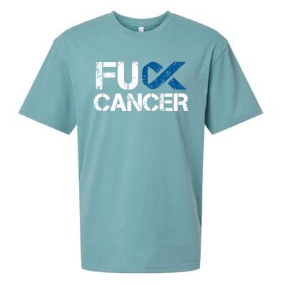 Fuck Cancer Colon Cancer Support Gift Sueded Cloud Jersey T-Shirt